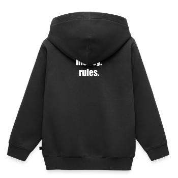 money rules gift - Kids Premium Organic Hoodie - black - Back - AI Model Kid Male (0cm)