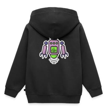 Roboter - Kinder Premium Organic Hoodie - Schwarz - Hinten - AI Model Kid Male (0cm)