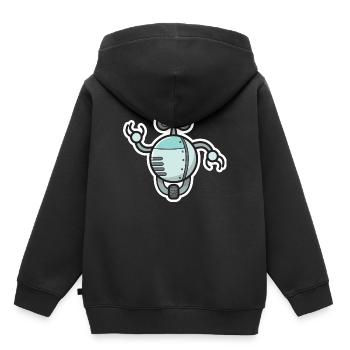 Cadeau Robot Robotique Future Science Bot - Sweat Premium à capuche enfant bio - noir - Dos - AI Model Kid Male (0cm)