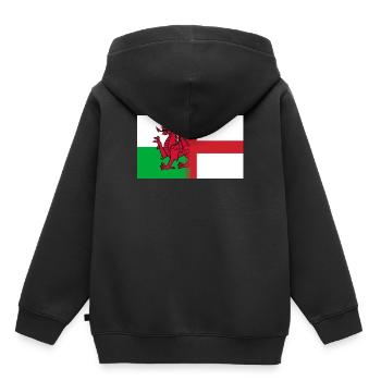 England und Wales englische walisische Flagge - Kinder Premium Organic Hoodie - Schwarz - Hinten - AI Model Kid Male (0cm)
