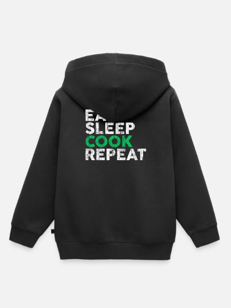 Koch kochen - Kinder Premium Organic Hoodie - Schwarz