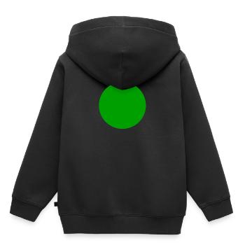 cercle vert sphère - Sweat Premium à capuche enfant bio - noir - Dos - AI Model Kid Male (0cm)