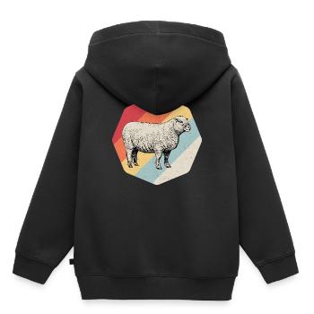Schaf Schafwolle Schafkäse Geschenk - Kinder Premium Organic Hoodie - Schwarz - Hinten - AI Model Kid Male (0cm)