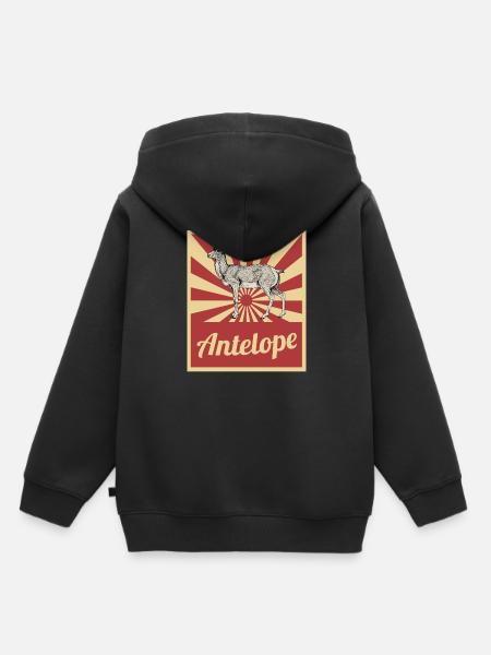 Antilope - Kinder Premium Organic Hoodie - Schwarz