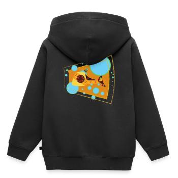 Lachs - Kinder Premium Organic Hoodie - Schwarz - Hinten - AI Model Kid Male (0cm)
