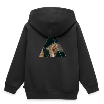 Lion cub in subway - Kids Premium Organic Hoodie - black - Back - AI Model Kid Male (0cm)