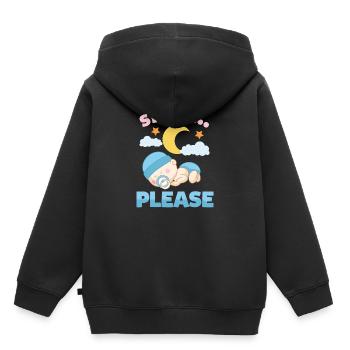 Shhh bébé dort douce - Sweat Premium à capuche enfant bio - noir - Dos - AI Model Kid Male (0cm)