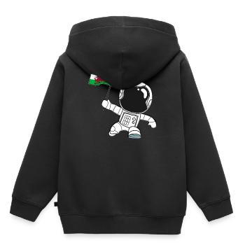 Wales Astronaut Waliser walisische Fahne Geschenk - Kinder Premium Organic Hoodie - Schwarz - Hinten - AI Model Kid Male (0cm)