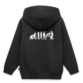 Fréquence cardiaque vétérinaire - Sweat Premium à capuche enfant bio - noir - Dos - AI Model Kid Male (0cm)