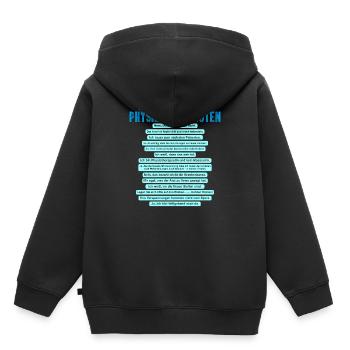Die Leiden eines Physiotherapeuten - Kinder Premium Organic Hoodie - Schwarz - Hinten - AI Model Kid Male (0cm)