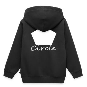 Falsche Kreisform - Kinder Premium Organic Hoodie - Schwarz - Hinten - AI Model Kid Male (0cm)