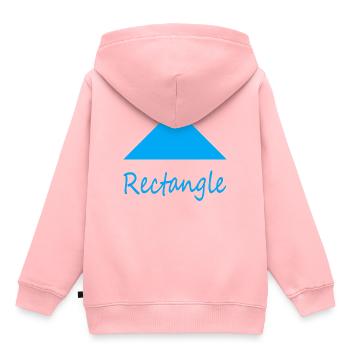 Falsche Rechteckform - Kinder Premium Organic Hoodie - Rosa - Hinten - AI Model Kid Female (0cm)