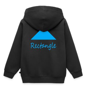 Falsche Rechteckform - Kinder Premium Organic Hoodie - Schwarz - Hinten - AI Model Kid Male (0cm)