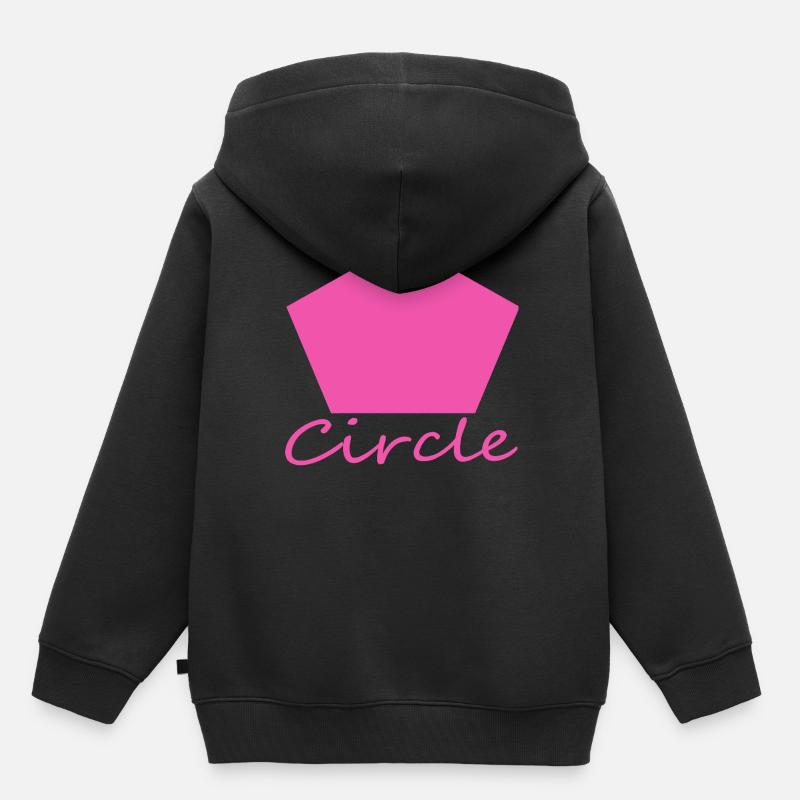 Mauvaise forme de cercle - Sweat Premium à capuche enfant bio - noir