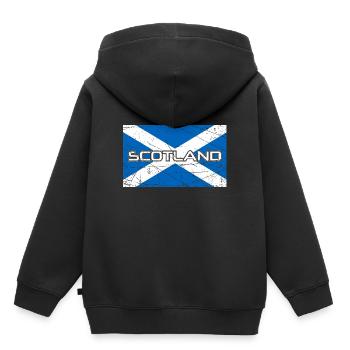 Écosse - Sweat Premium à capuche enfant bio - noir - Dos - AI Model Kid Male (0cm)