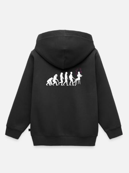 Evolution Flute Instrument - Kinder Premium Organic Hoodie - Schwarz