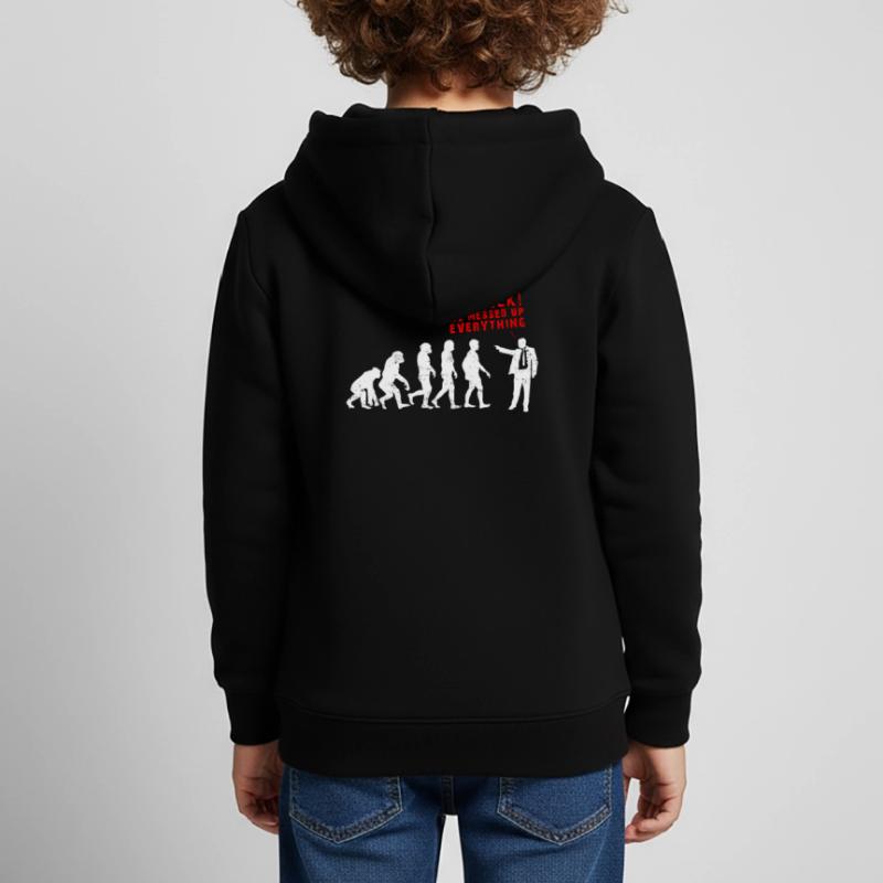 Evolution of Messed Up Evolution Kids Premium Organic Hoodie