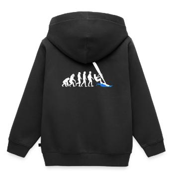 Evolution of Wind Surfing Evolution - Kids Premium Organic Hoodie - black - Back - AI Model Kid Male (0cm)