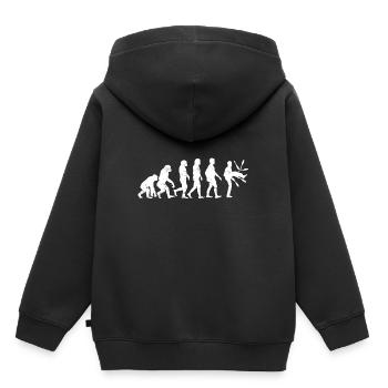 Evolution of Juggler evolution - Kids Premium Organic Hoodie - black - Back - AI Model Kid Male (0cm)