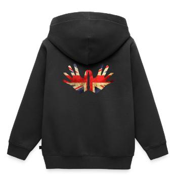 Angleterre - Sweat Premium à capuche enfant bio - noir - Dos - AI Model Kid Male (0cm)
