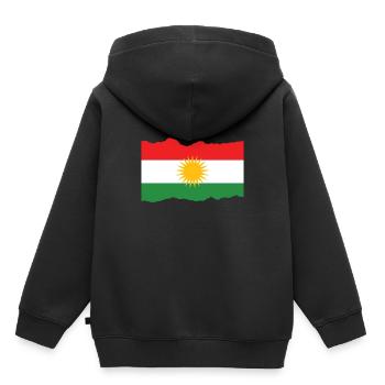 Kurdistan - Kinder Premium Organic Hoodie - Schwarz - Hinten - AI Model Kid Male (0cm)