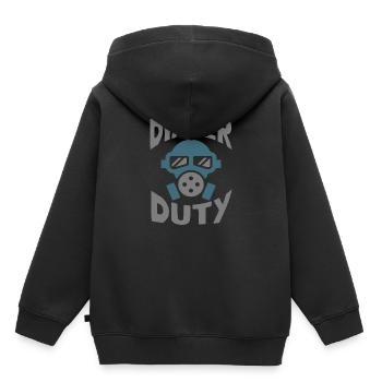 Change diaper - Kids Premium Organic Hoodie - black - Back - AI Model Kid Male (0cm)