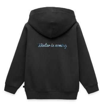 hiver est à venir - Sweat Premium à capuche enfant bio - noir - Dos - AI Model Kid Male (0cm)