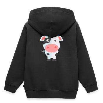 Animaux Animaux Animal Print Nature 47 - Sweat Premium à capuche enfant bio - noir - Dos - AI Model Kid Male (0cm)