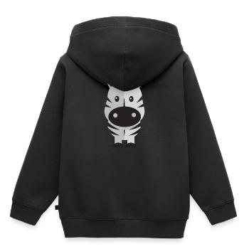 Animaux Animaux Animal Print Nature 46 - Sweat Premium à capuche enfant bio - noir - Dos - AI Model Kid Male (0cm)