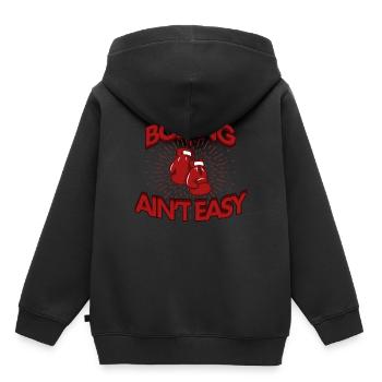 boxe - Sweat Premium à capuche enfant bio - noir - Dos - AI Model Kid Male (0cm)