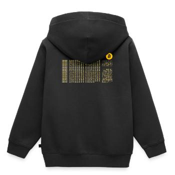 Bitcoin Erster Block Null Nerd - Kinder Premium Organic Hoodie - Schwarz - Hinten - AI Model Kid Male (0cm)