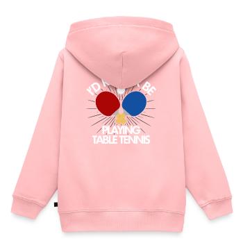 Tischtennis, Tischtennisspieler, Ping-Pong - Kinder Premium Organic Hoodie - Rosa - Hinten - AI Model Kid Female (0cm)