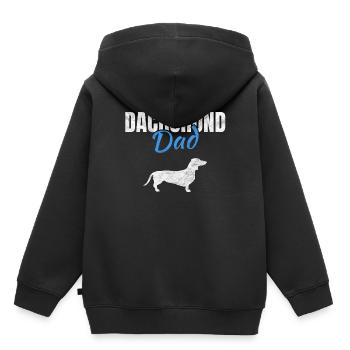 Dachshund Besitzer Geschenk - Kinder Premium Organic Hoodie - Schwarz - Hinten - AI Model Kid Male (0cm)