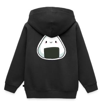 Chibi onigiri - Kids Premium Organic Hoodie - black - Back - AI Model Kid Male (0cm)
