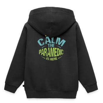 Ambulanciers - Sweat Premium à capuche enfant bio - noir - Dos - AI Model Kid Male (0cm)