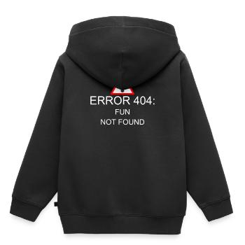 404 Erreur Fun - Sweat Premium à capuche enfant bio - noir - Dos - AI Model Kid Male (0cm)