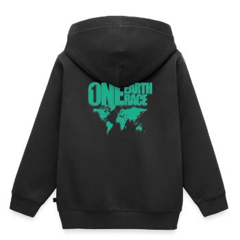 Contre le racisme - Sweat Premium à capuche enfant bio - noir - Dos - AI Model Kid Male (0cm)