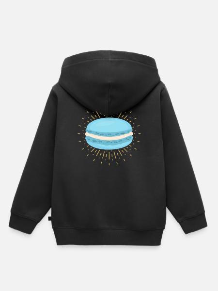 Makronen - Kinder Premium Organic Hoodie - Schwarz