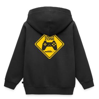 Gamer Zone - Kinder Premium Organic Hoodie - Schwarz - Hinten - AI Model Kid Male (0cm)