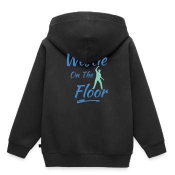 Westie on the floor West Coast swing gift - Kids Premium Organic Hoodie - black - Back - AI Model Kid Male (0cm)