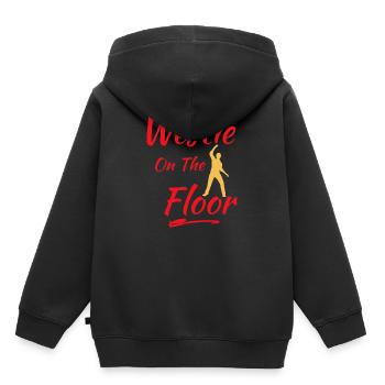 Westie on the floor West Coast swing gift - Kids Premium Organic Hoodie - black - Back - AI Model Kid Male (0cm)