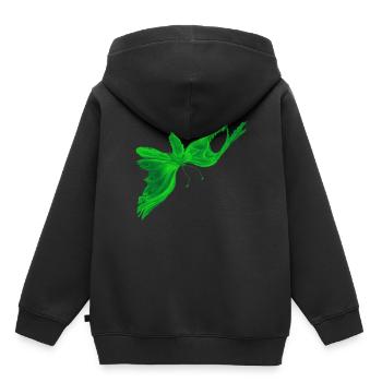 GreenLightButterfly Fantasy - Kinder Premium Organic Hoodie - Schwarz - Hinten - AI Model Kid Male (0cm)