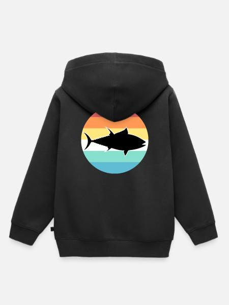 Thunfisch - Kinder Premium Organic Hoodie - Schwarz