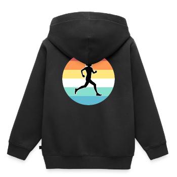 Jogging - Sweat Premium à capuche enfant bio - noir - Dos - AI Model Kid Male (0cm)