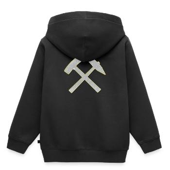 Bonne chance! Logo Dentailles et de fer Bling - Sweat Premium à capuche enfant bio - noir - Dos - AI Model Kid Male (0cm)