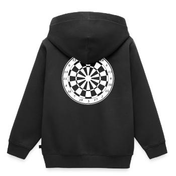 Dart Board - Sweat Premium à capuche enfant bio - noir - Dos - AI Model Kid Male (0cm)