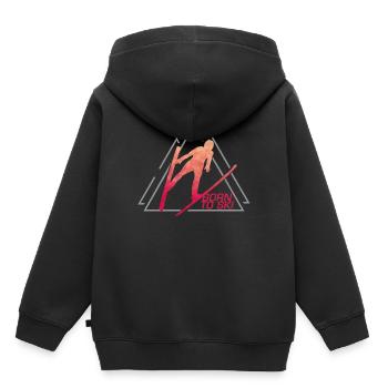Saut à Ski Ski Hiver Ski Ski Cadeau - Sweat Premium à capuche enfant bio - noir - Dos - AI Model Kid Male (0cm)