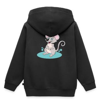 Little mouse - Kids Premium Organic Hoodie - black - Back - AI Model Kid Male (0cm)