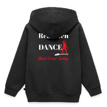 Real Men West Coast Swing WCS Gift Dancing - Kids Premium Organic Hoodie - black - Back - AI Model Kid Male (0cm)