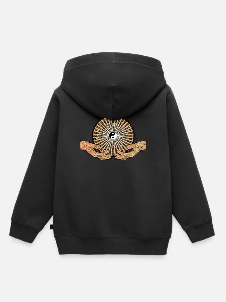Innerer Friede - Jetzt! - Kinder Premium Organic Hoodie - Schwarz